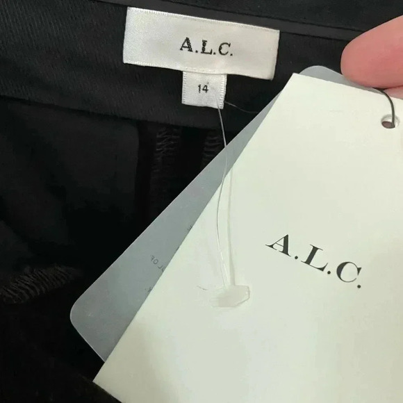 A.L.C. Sophie II Velvet Flare Pants Chocolate Plum size 14 - Picture 8 of 12